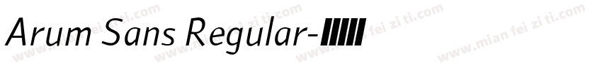 Arum Sans Regular字体转换
